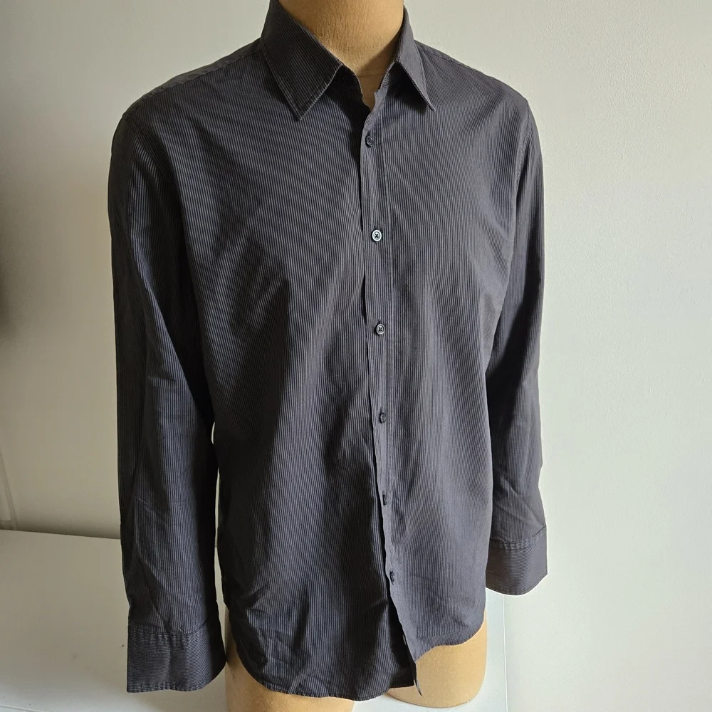 Hugo Boss Charcoal Button-Down Shirt - Picture 5 of 14